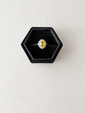 9ct Yellow Gold Yellow Sapphire and CZ Ring