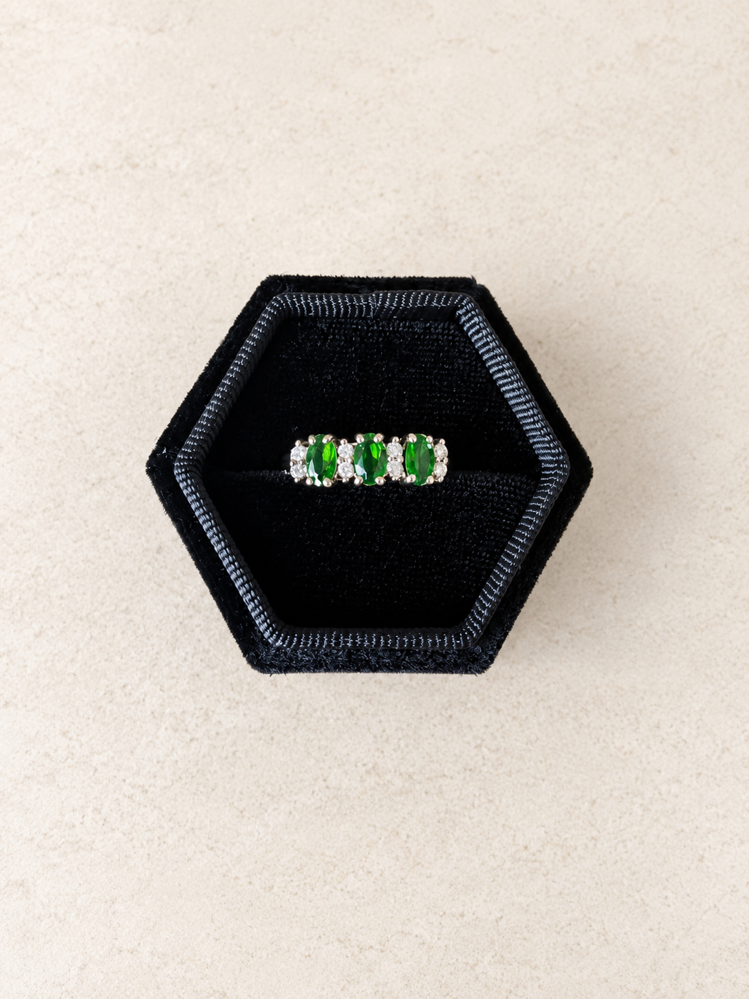 9ct Yellow Gold Gemstone and Diamond Ring
