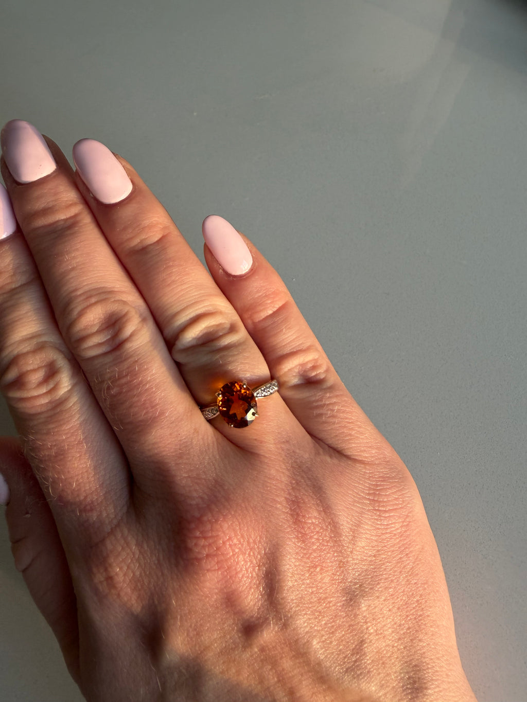 9ct Oval Cut Citrine Ring