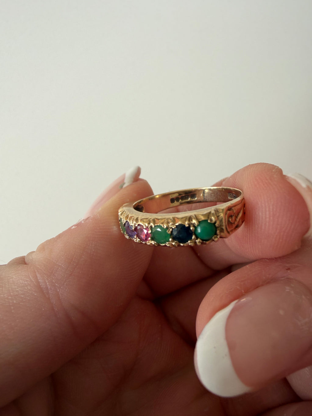 9ct Multi Stone D.E.A.R.E.S.T Eternity Ring