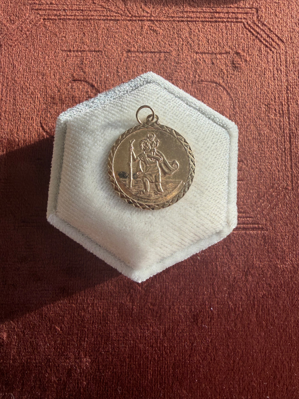 9ct Yellow Gold St Christopher Pendant