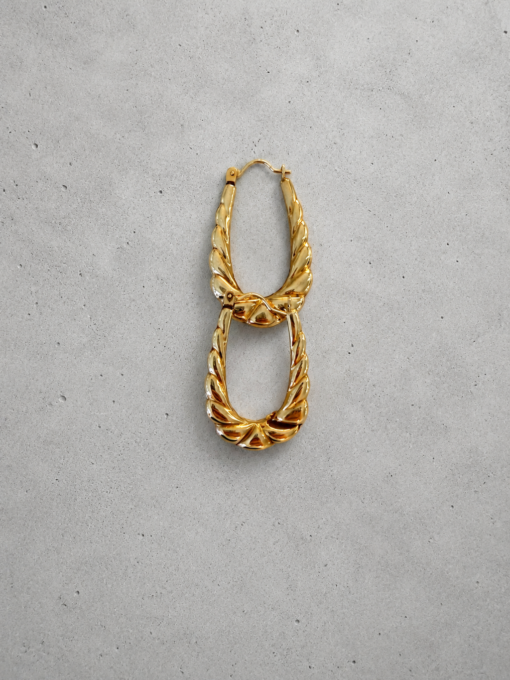 9ct gold 90s  hoop earrings – 375 Vintage
