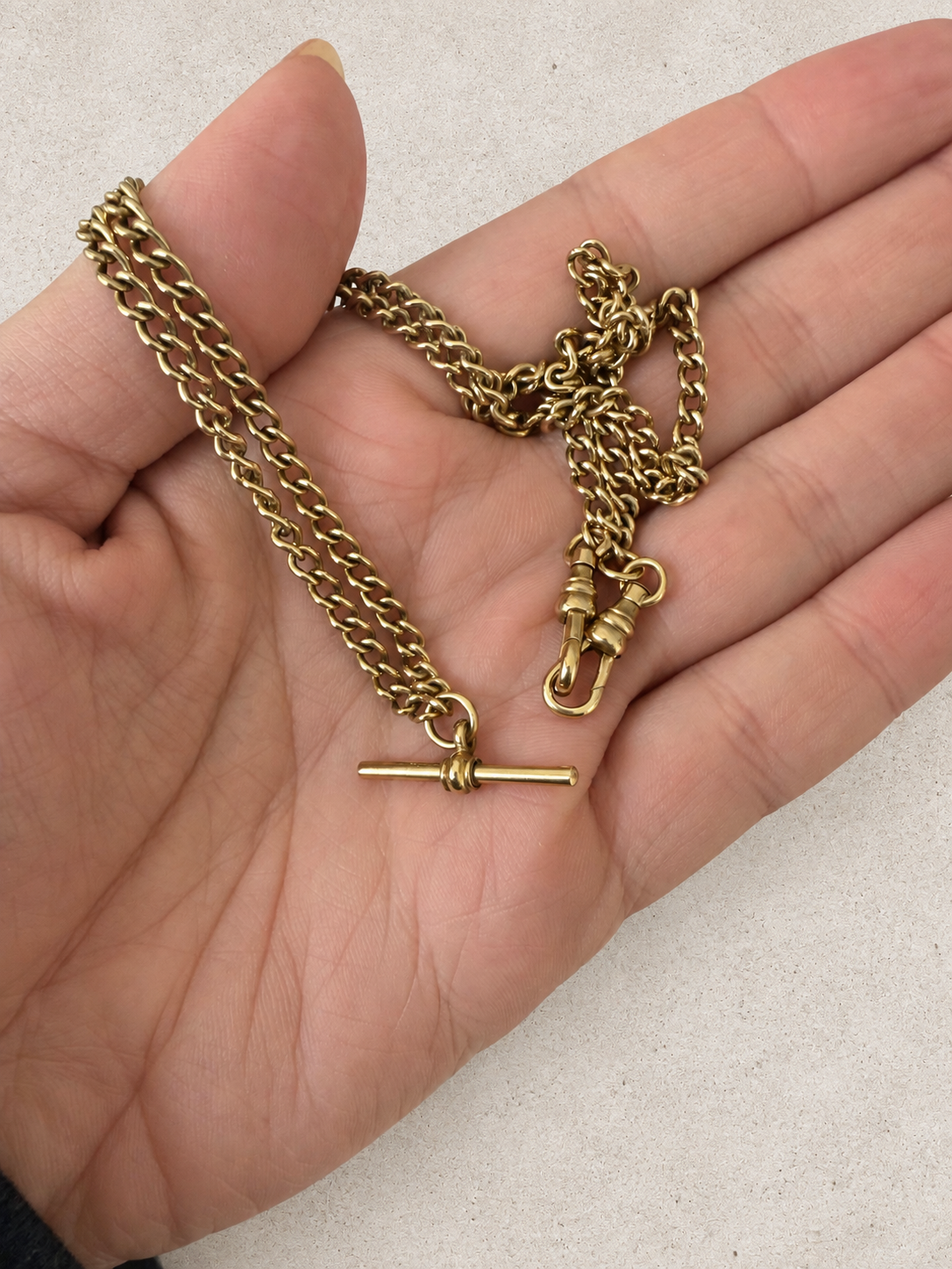 9ct Yellow Gold 18 inch Albert Style Chain