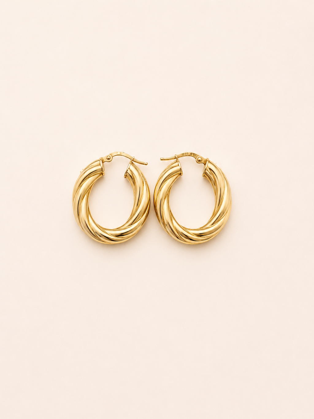 9ct gold hoop earrings – 375 Vintage