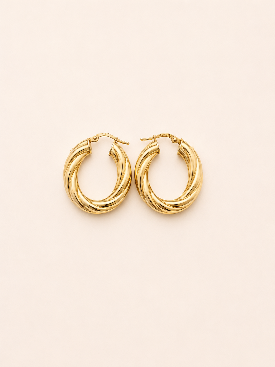 9ct gold hoop earrings – 375 Vintage