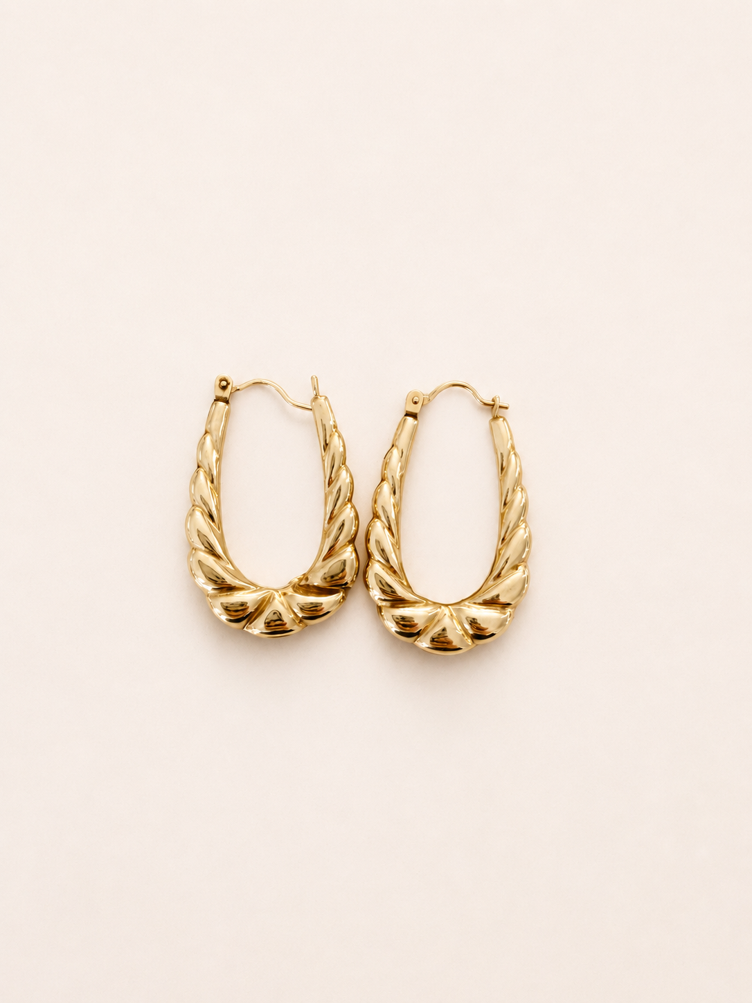 9ct gold hoop earrings – 375 Vintage