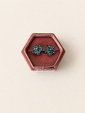 9ct Yellow Gold Topaz Flower Stud Earrings
