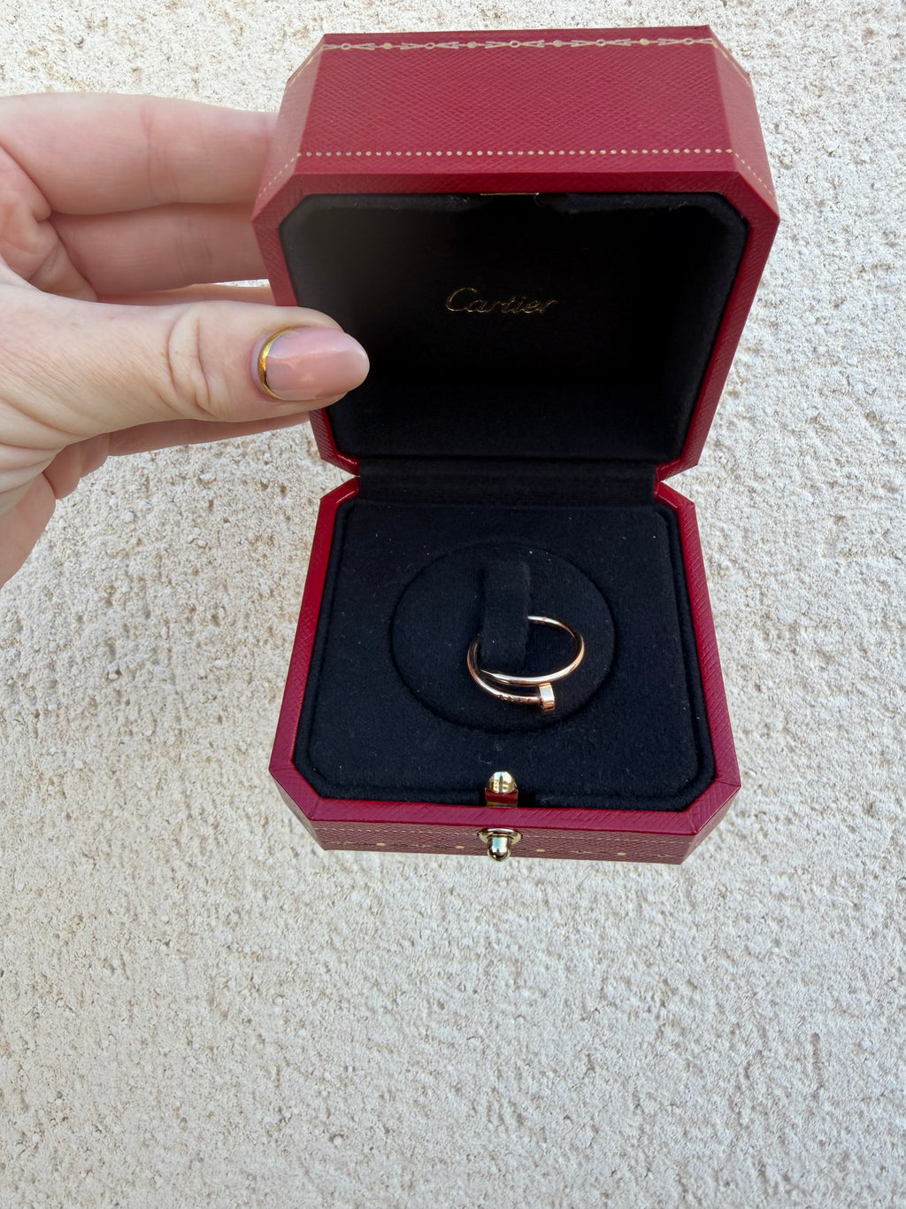 Cartier 18ct Rose Gold Juste in Clou Ring