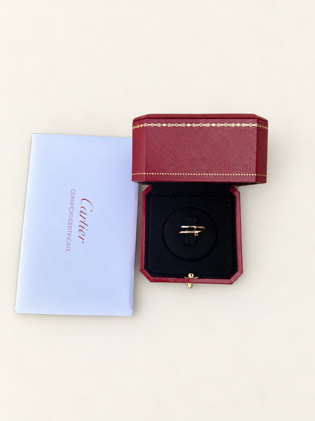 Cartier 18ct Rose Gold Juste in Clou Ring