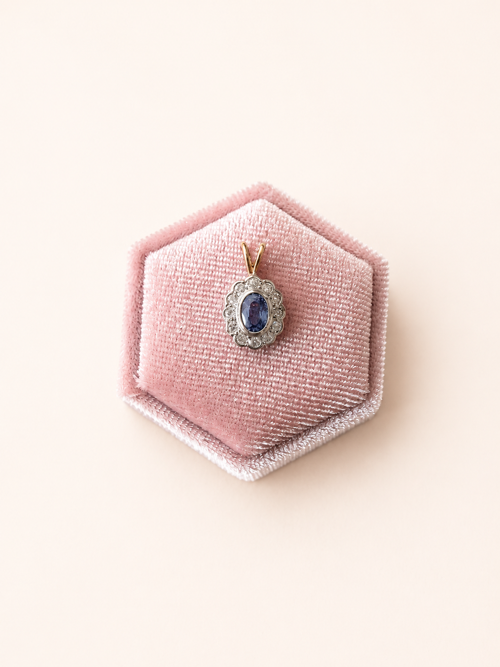 9ct Sapphire and Diamond Pendant