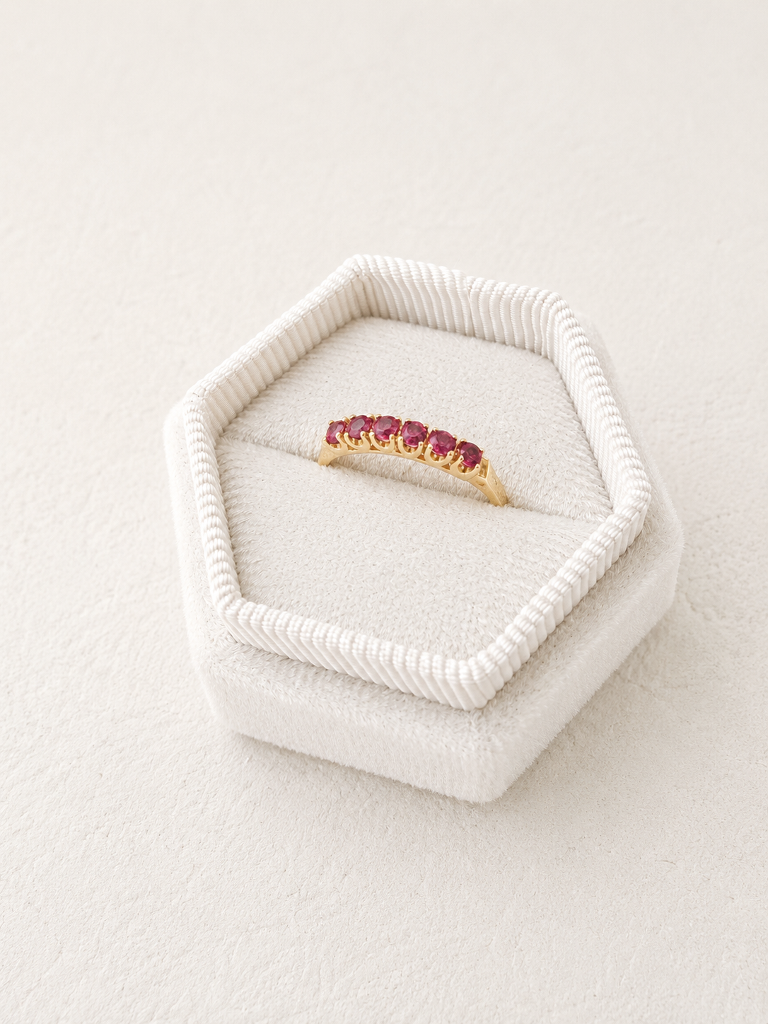 14ct Yellow Gold Ruby Stacking Ring