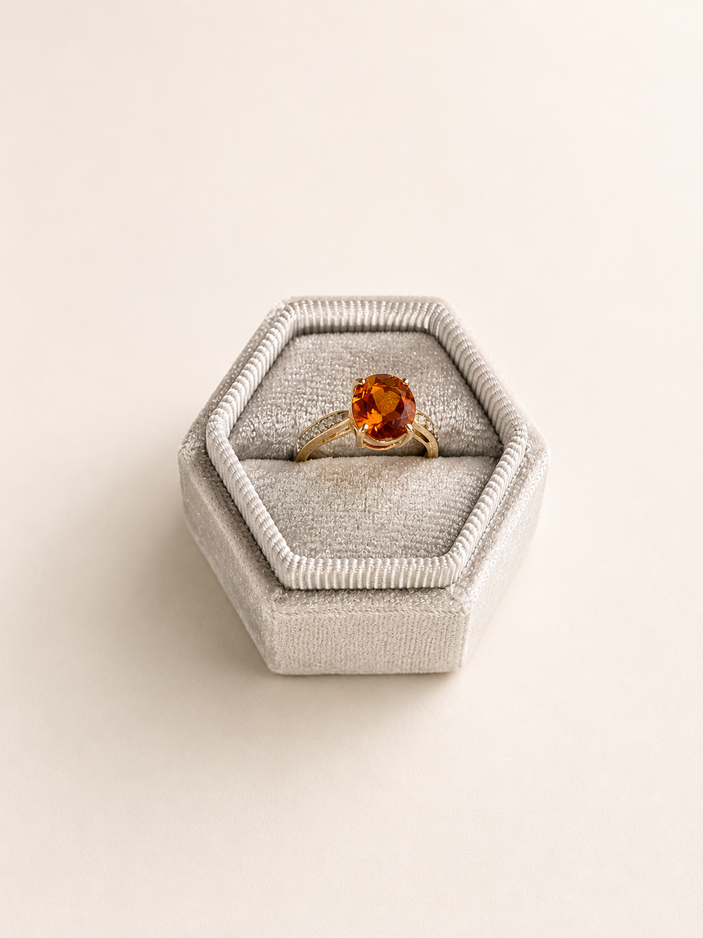9ct Oval Cut Citrine Ring