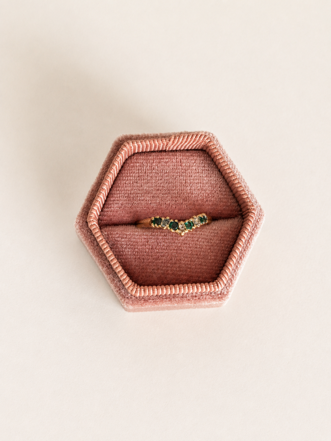 9ct Gemstone Wishbone Ring