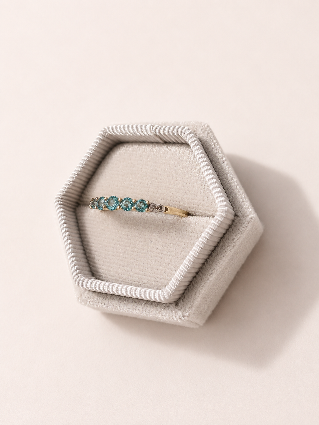 9ct Topaz and Diamond Eternity Ring