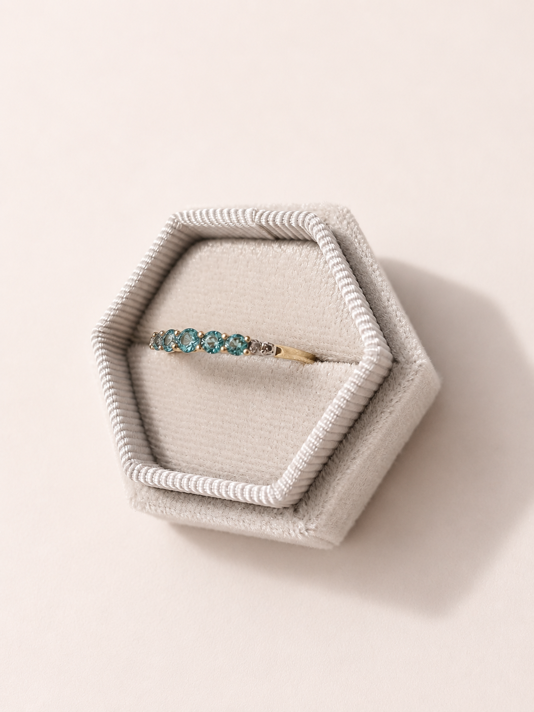 9ct Topaz and Diamond Eternity Ring