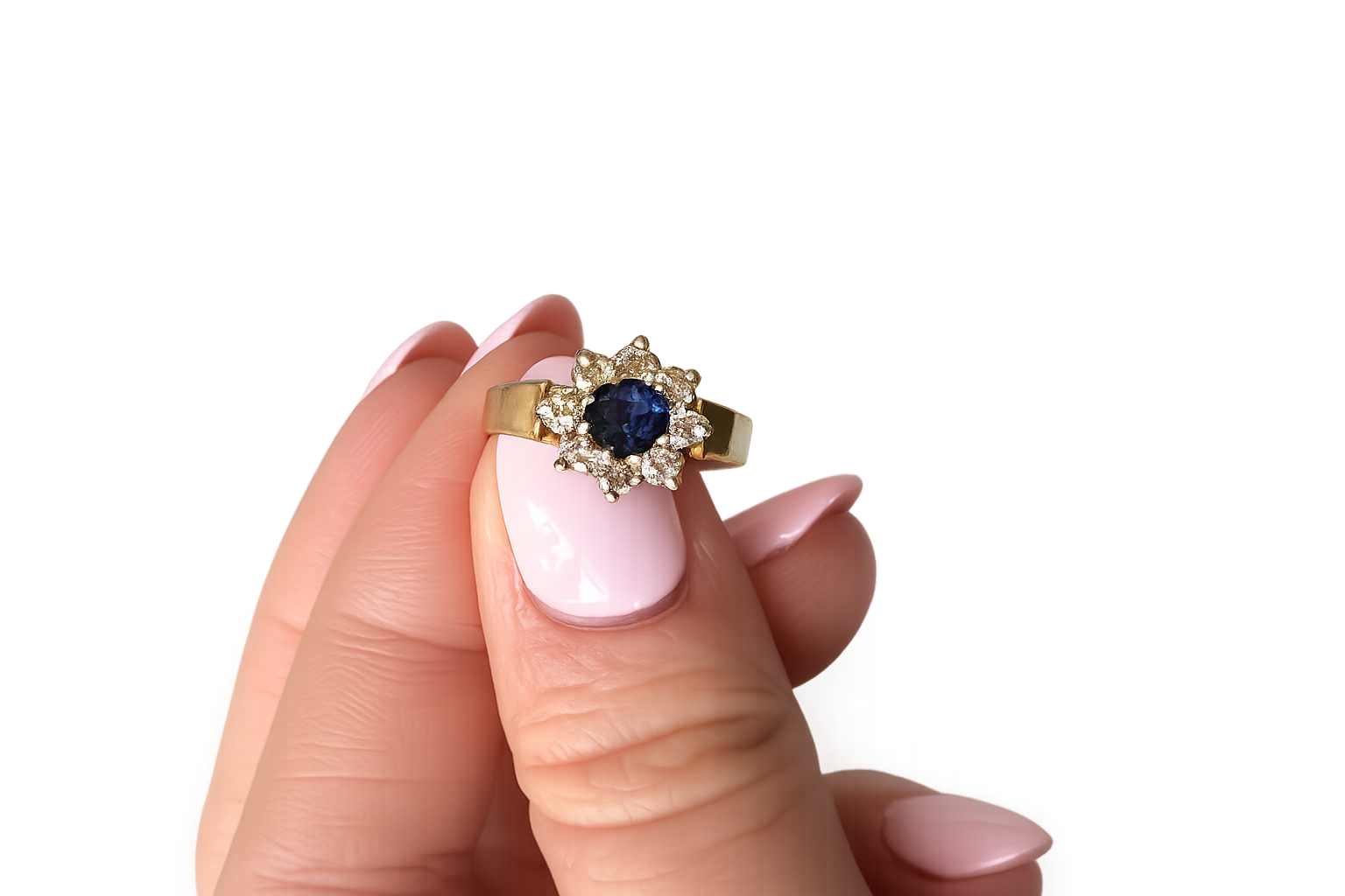18ct Diamond and Sapphire ring