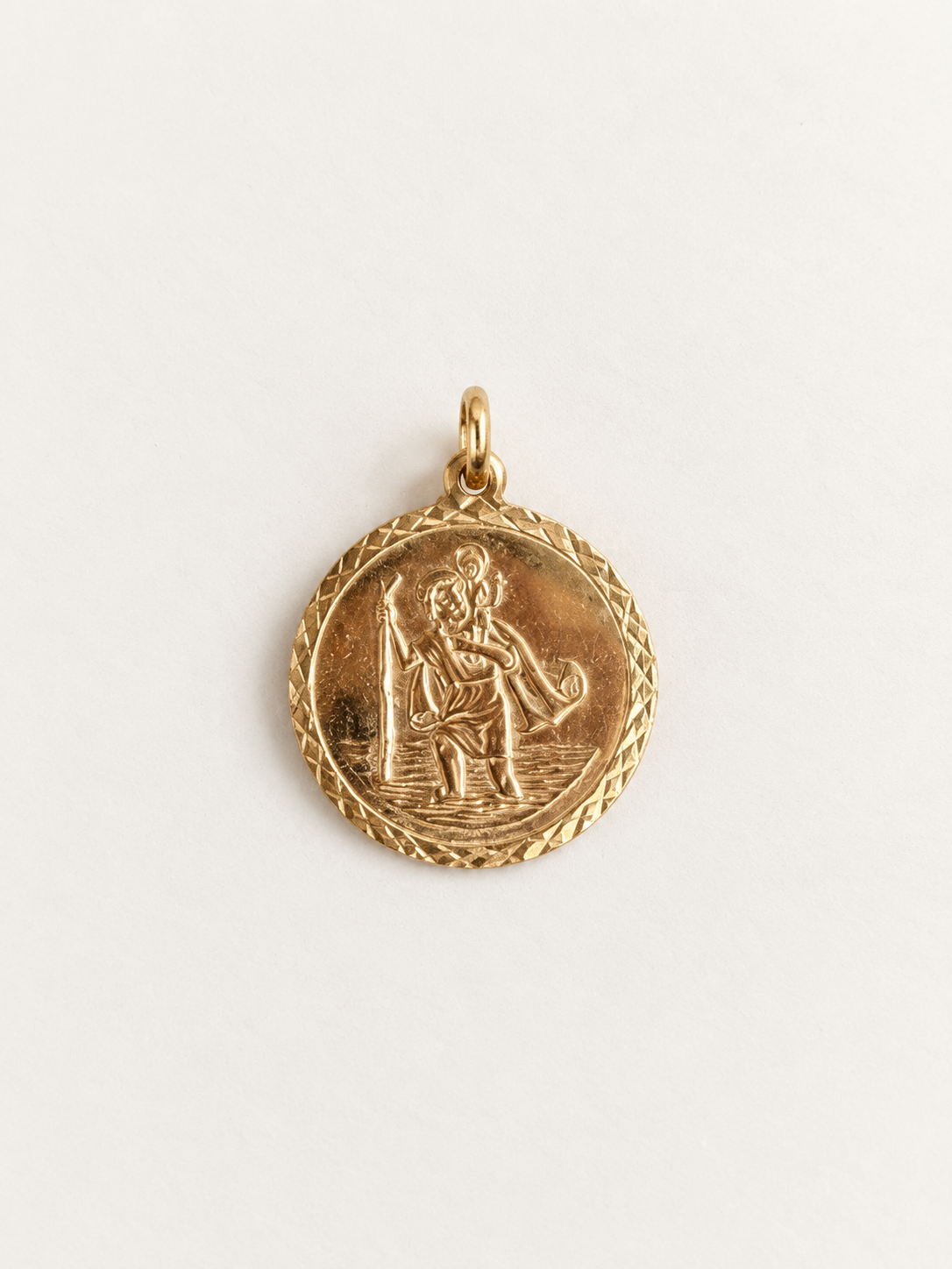 9ct Yellow Gold St Christopher Pendant