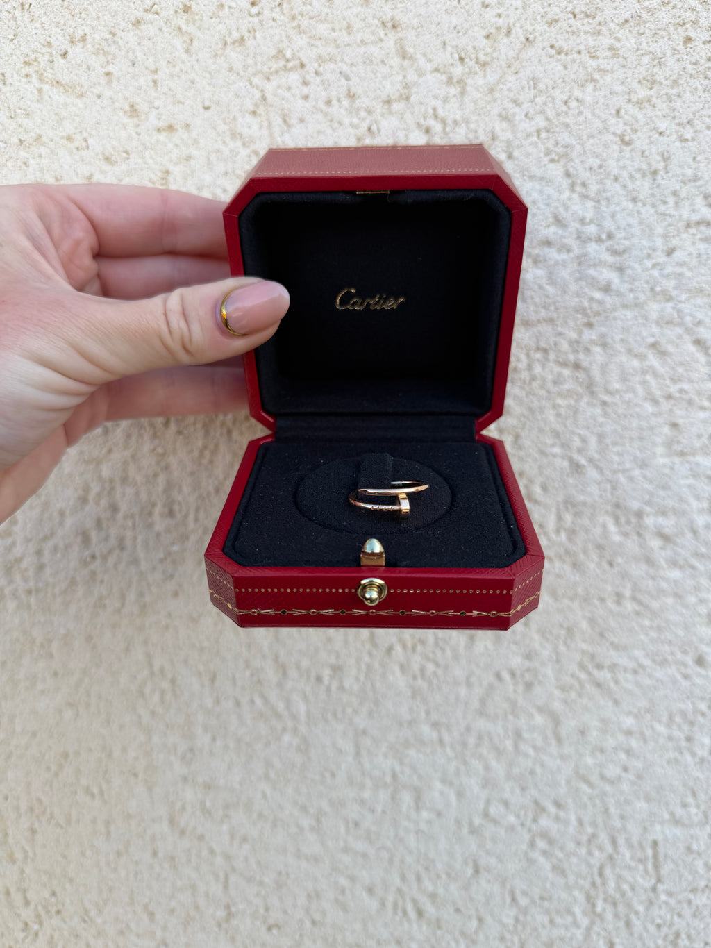 Cartier 18ct Rose Gold Juste in Clou Ring