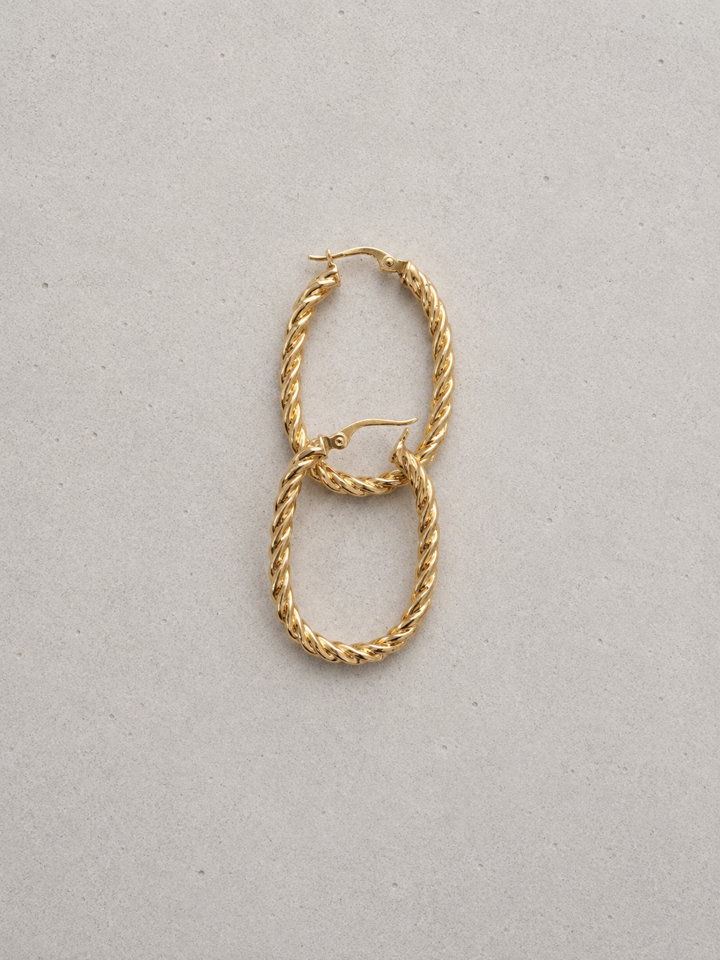 9ct Gold Fine Twist Hoop Earrings