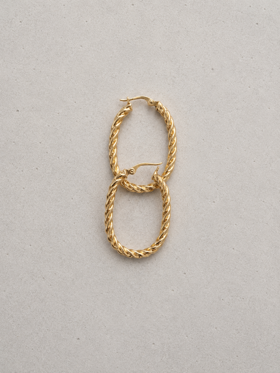 9ct Gold Fine Twist Hoop Earrings