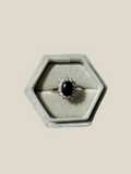 Vintage 9ct gold sapphire and CZ halo cluster ring – 375 Vintage