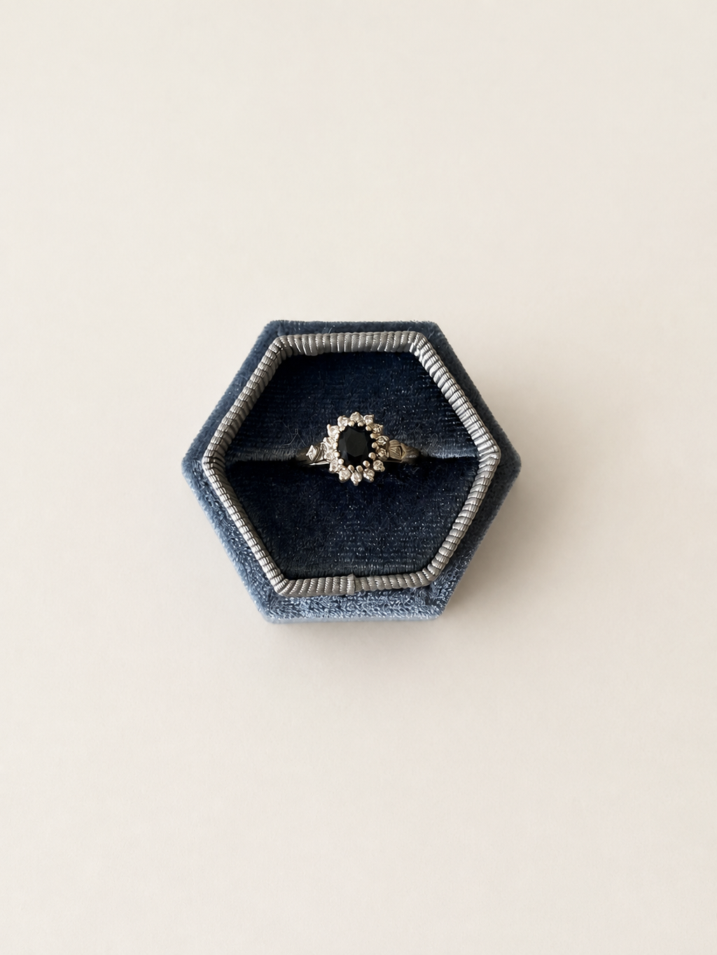 9ct Yellow Gold Diamond and Sapphire Ring