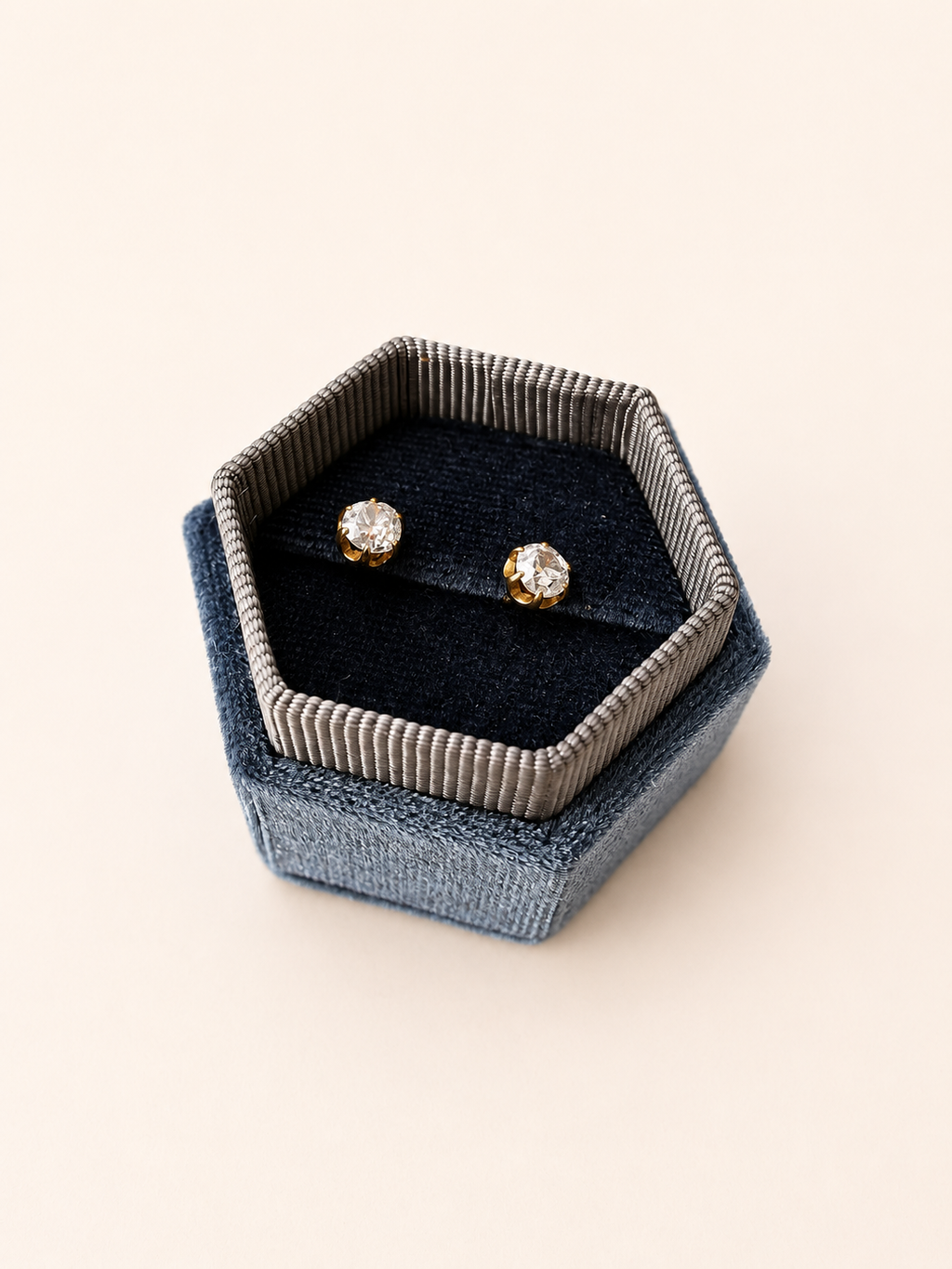 18ct Old Cut Diamond Stud Earrings