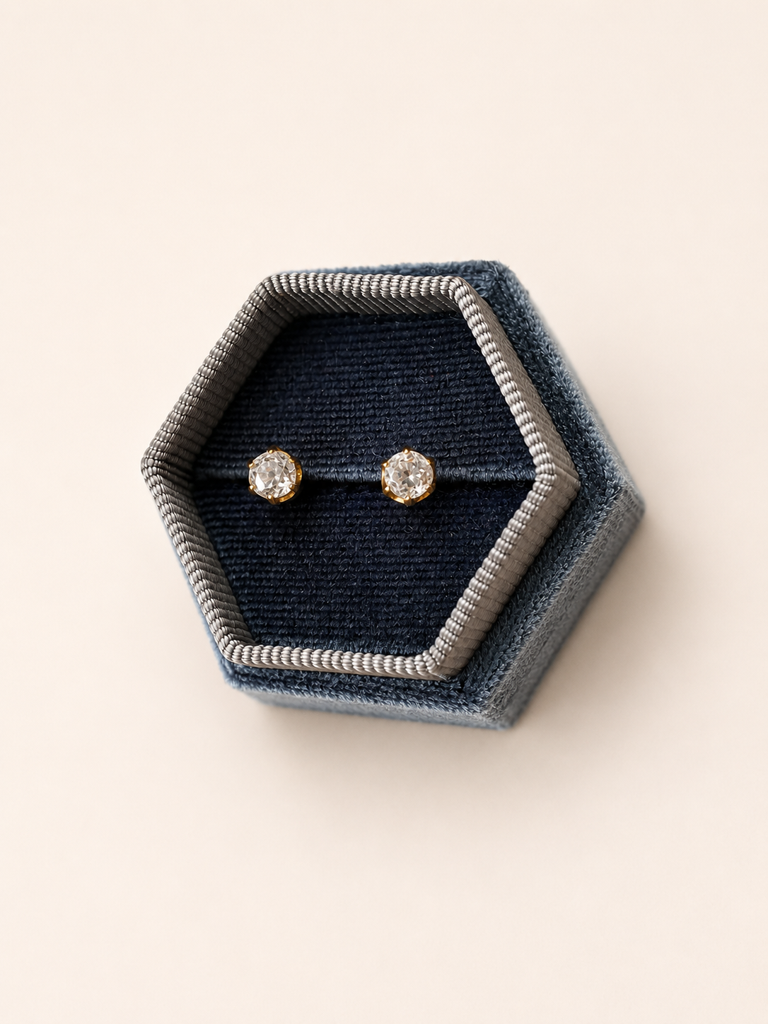 18ct Old Cut Diamond Stud Earrings