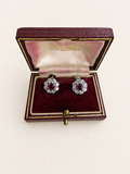 Platinum Diamond and Ruby Earrings