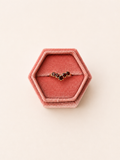 9ct Yellow Gold Garnet Wishbone Ring