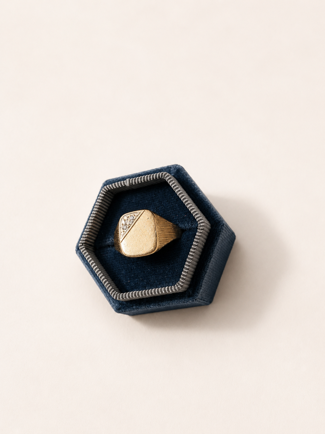 9ct Gold and Diamond Signet Ring