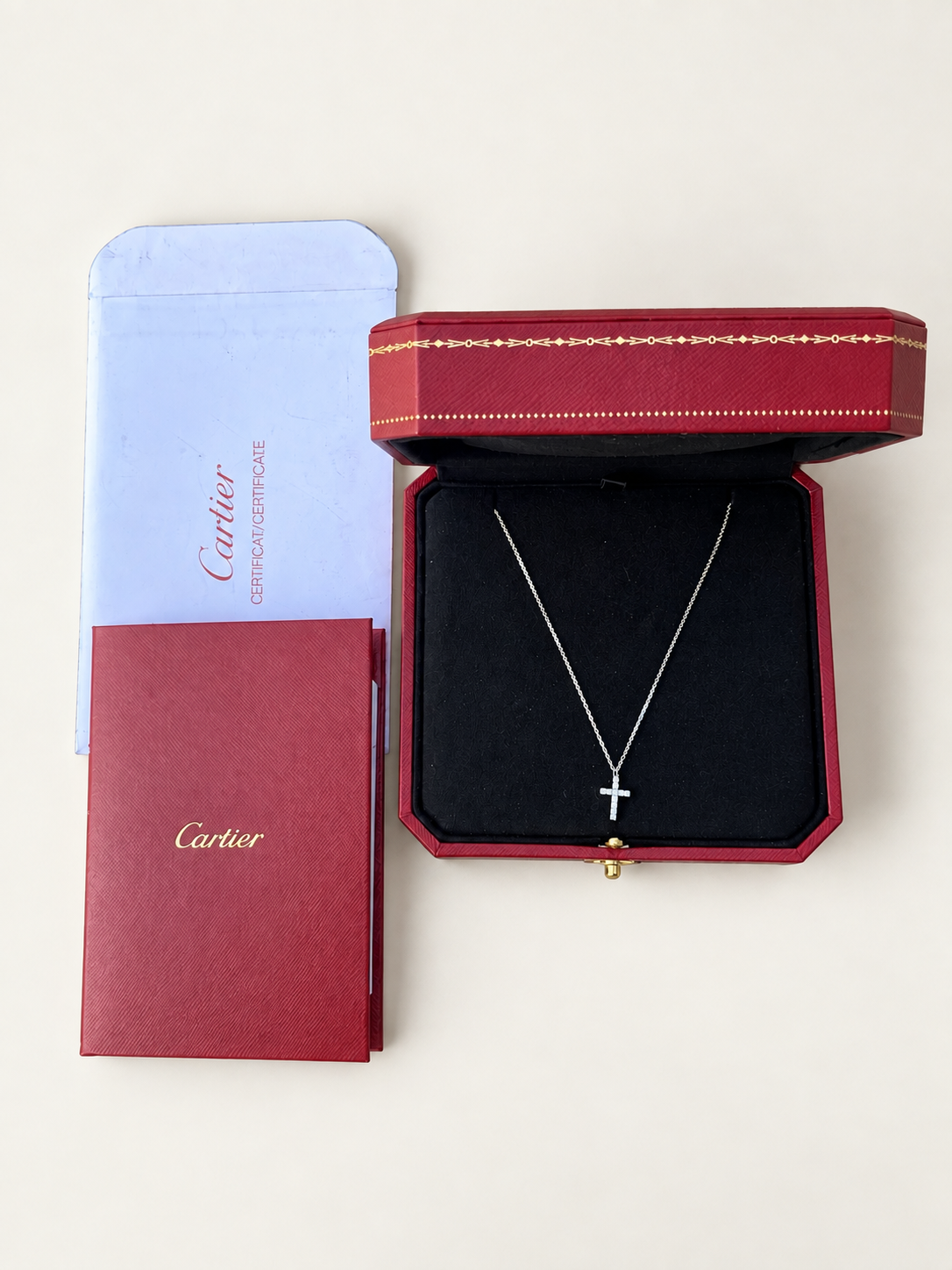 Cartier 18ct White Gold and Diamond Pendant and Necklace