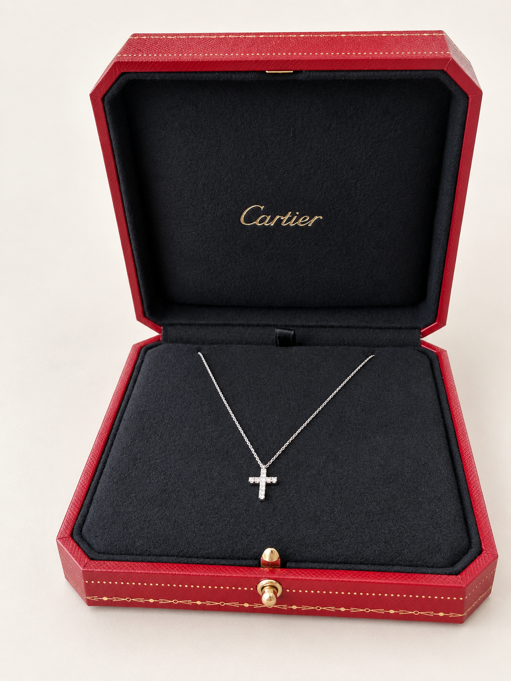 Cartier 18ct White Gold and Diamond Pendant and Necklace