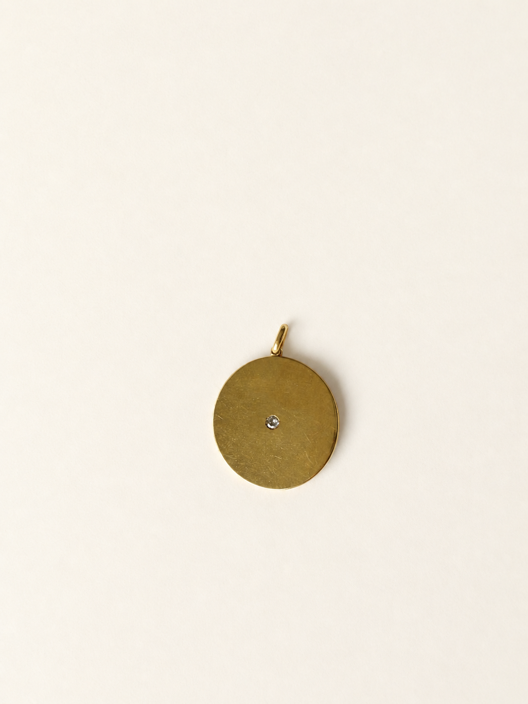 18ct Yellow Gold & Diamond Plate Edwardian Photo Pendant