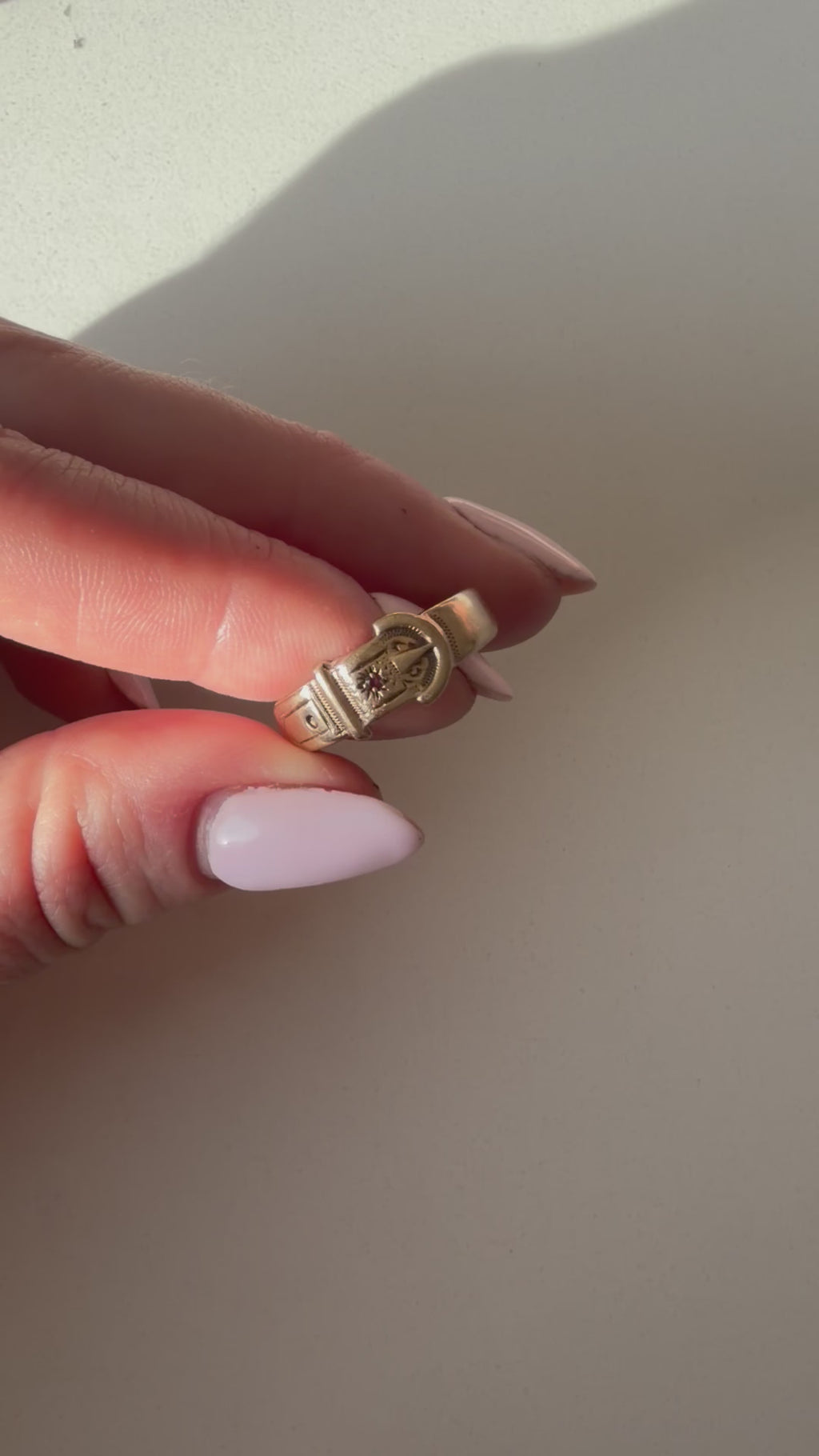 9ct Gold Belt Ring with Ruby