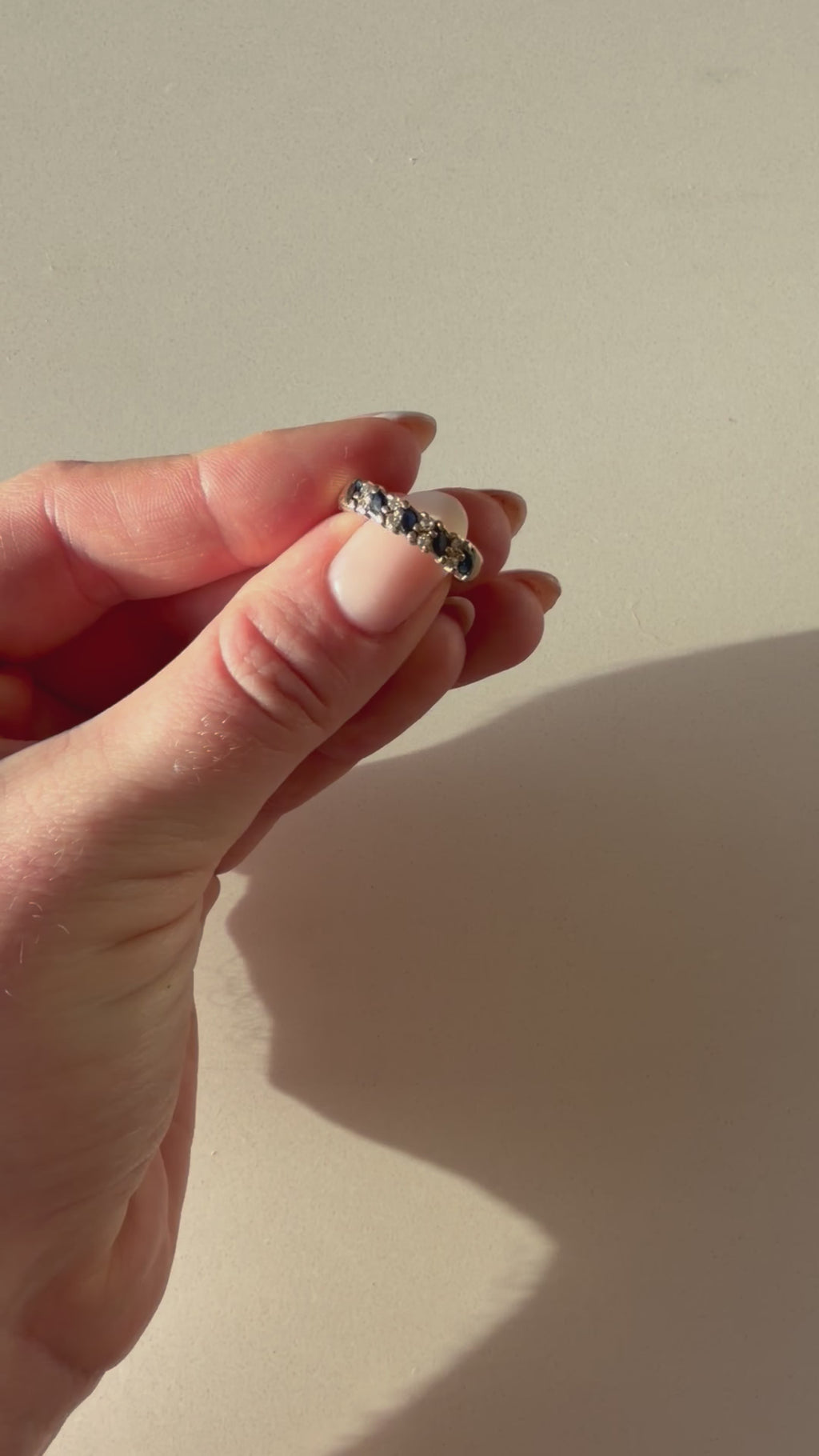 9ct Yellow Gold Sapphire and Diamond Ring