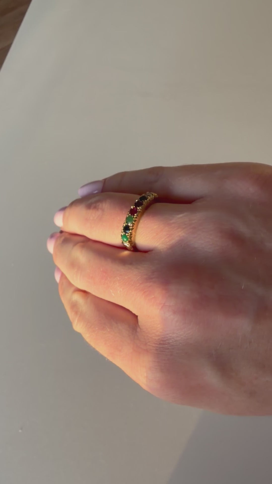9ct Multi Stone D.E.A.R.E.S.T Eternity Ring