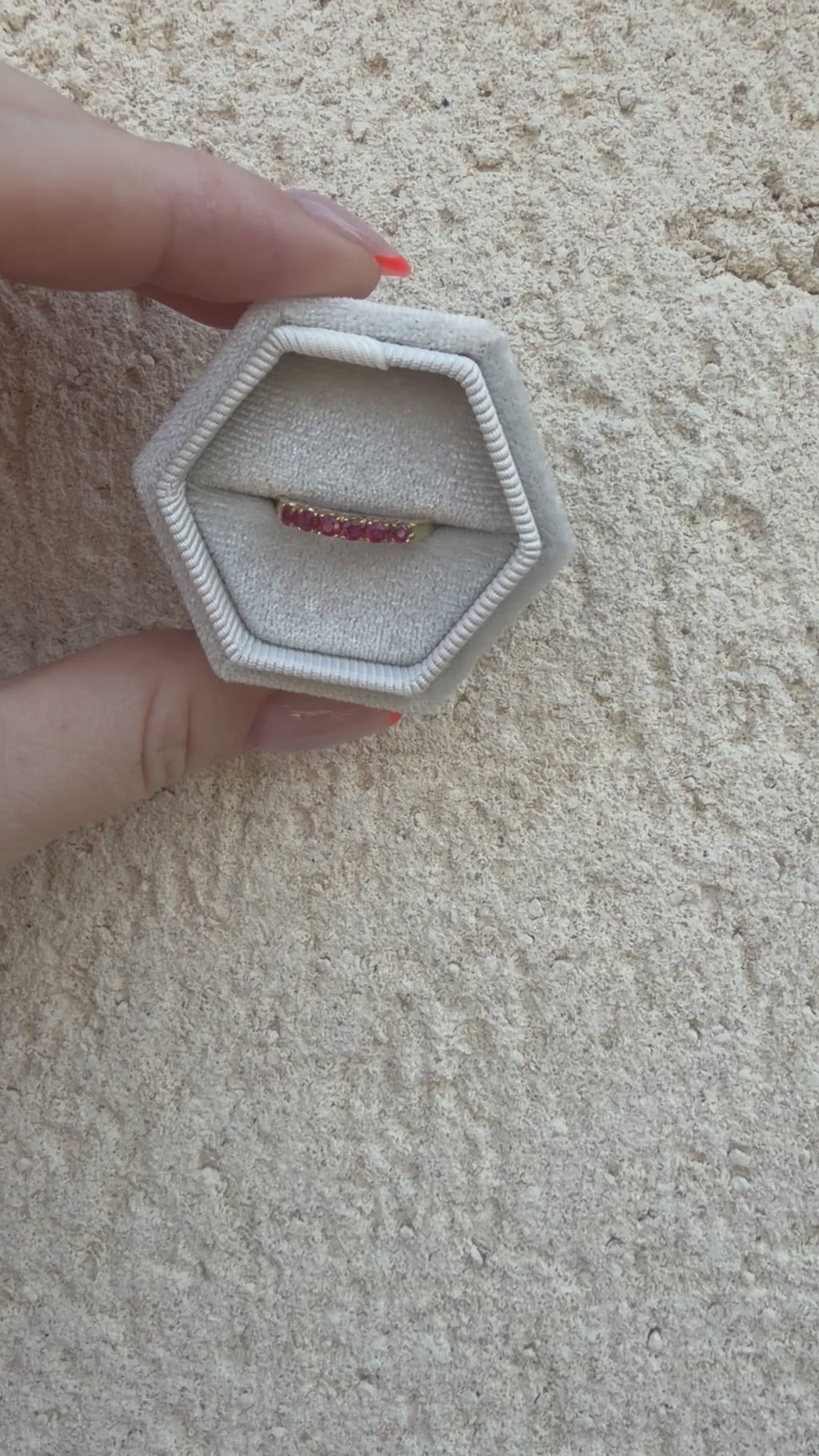 14ct Yellow Gold Ruby Stacking Ring