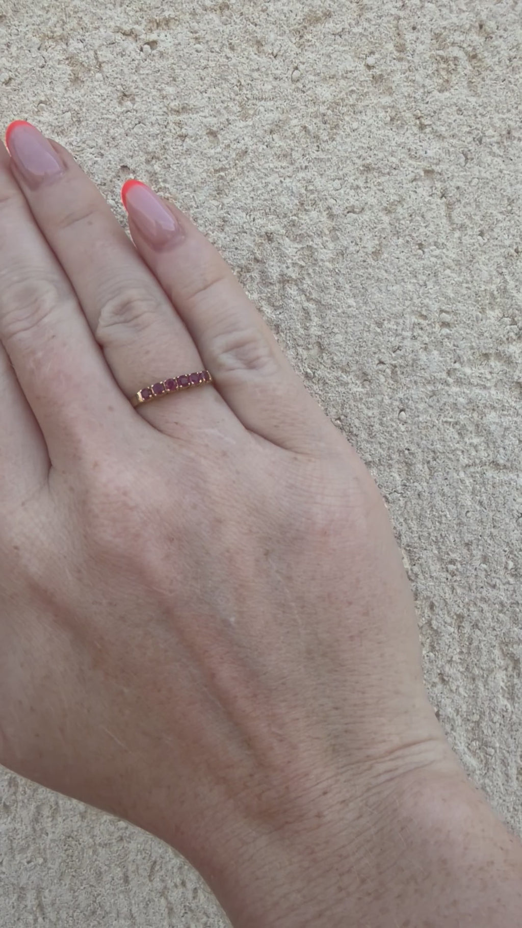14ct Yellow Gold Ruby Stacking Ring
