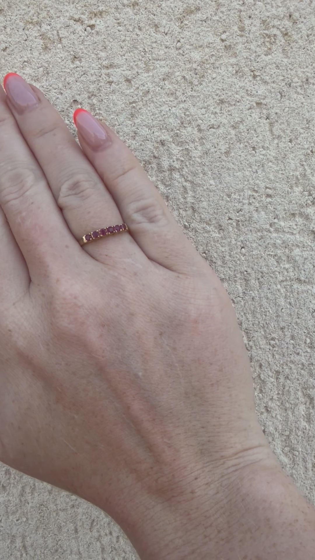 14ct Yellow Gold Ruby Stacking Ring