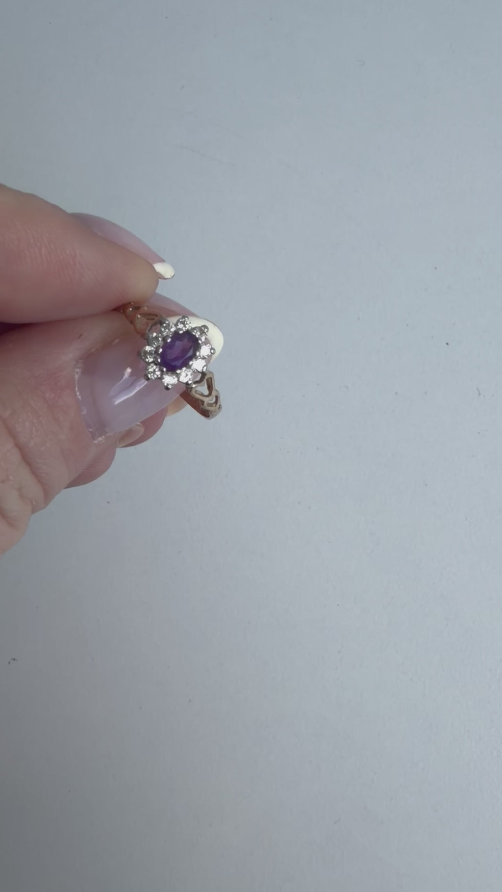 9ct Yellow Gold Amethyst Ring