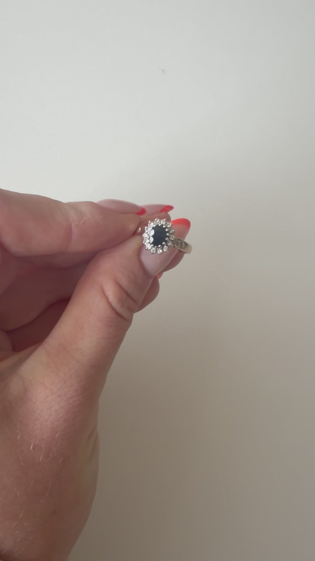 9ct Yellow Gold Diamond and Sapphire Ring
