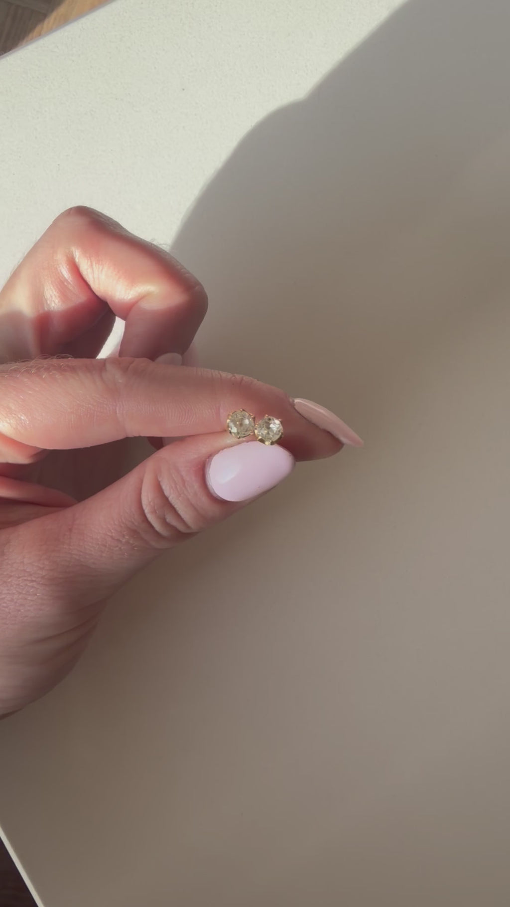 18ct Old Cut Diamond Stud Earrings