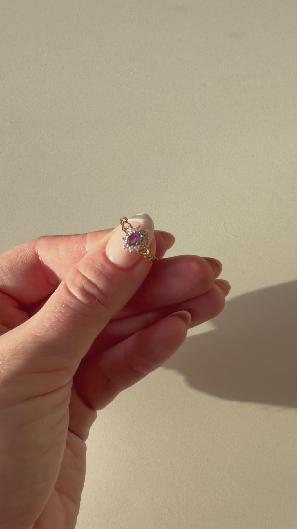 9ct Yellow Gold Amethyst Ring