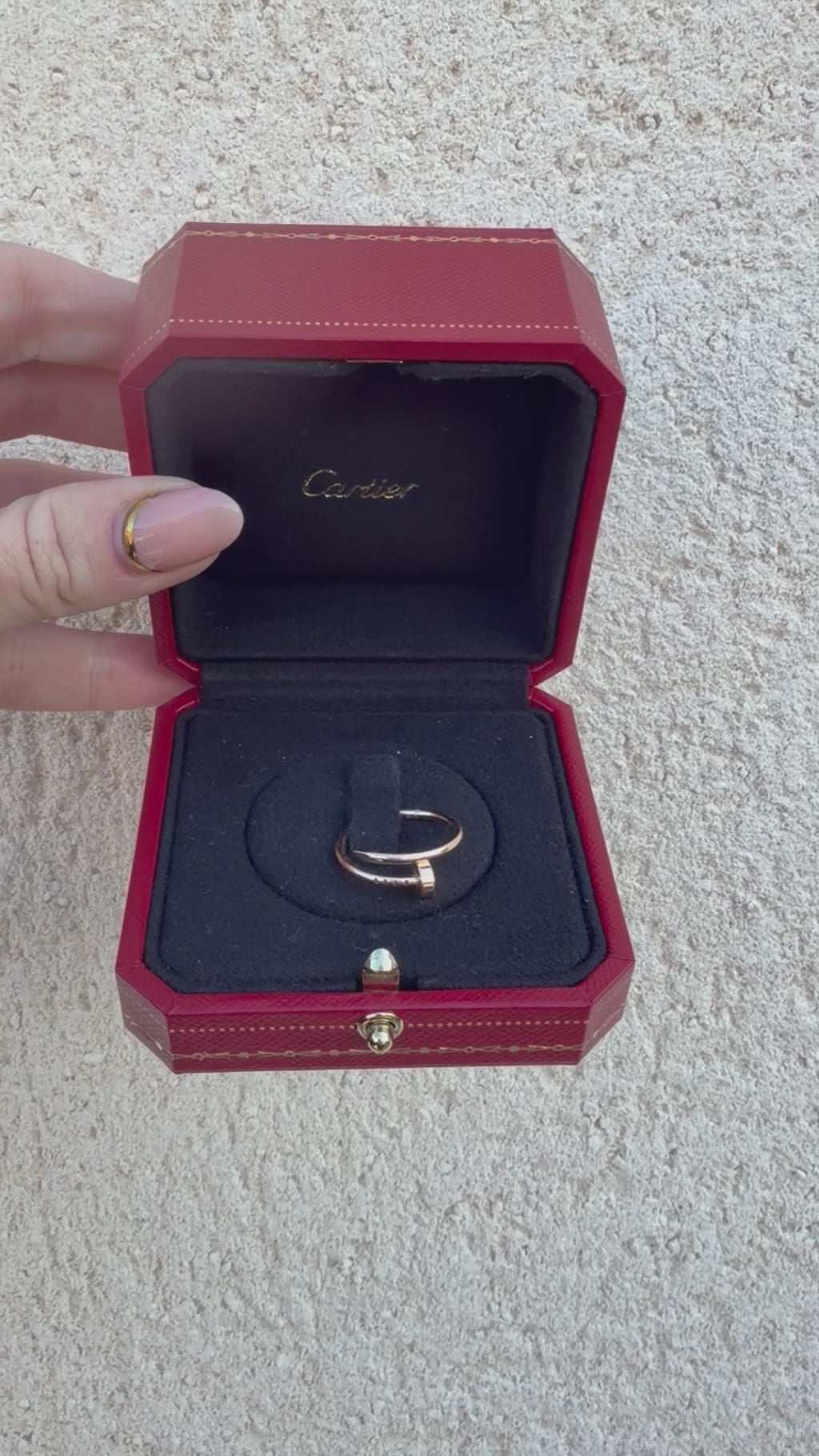 Cartier 18ct Rose Gold Juste in Clou Ring