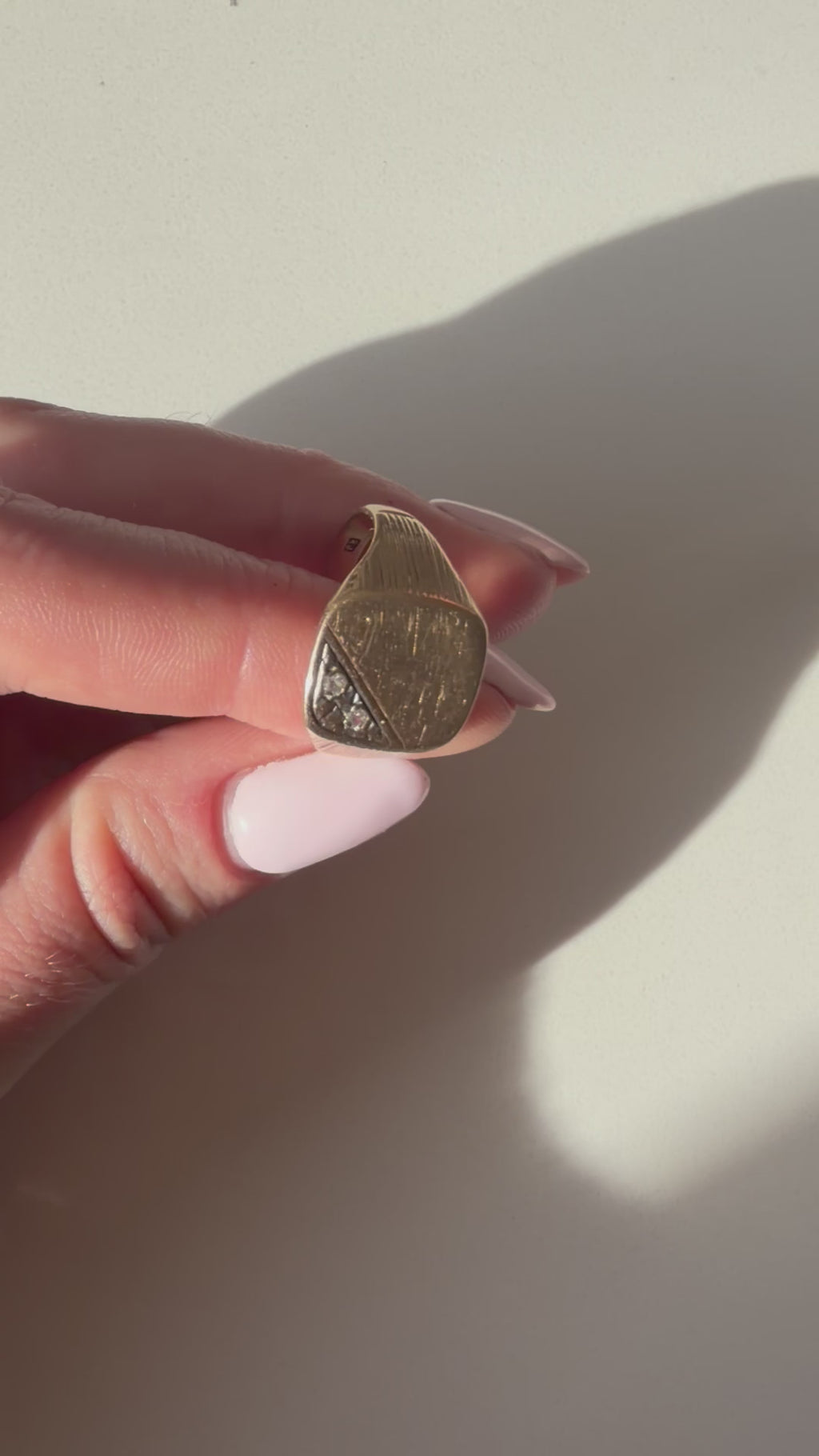 9ct Gold and Diamond Signet Ring