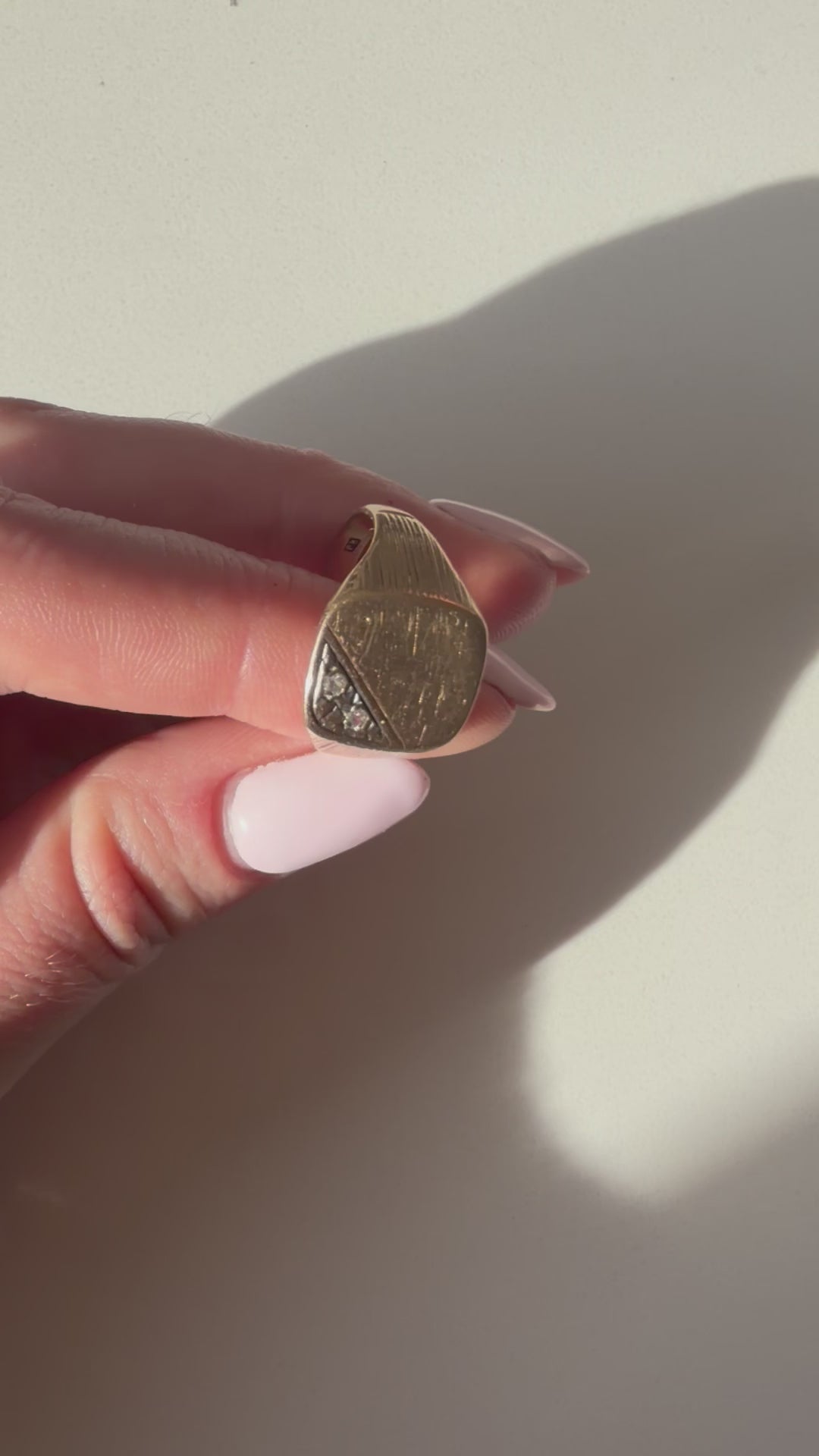 9ct Gold and Diamond Signet Ring