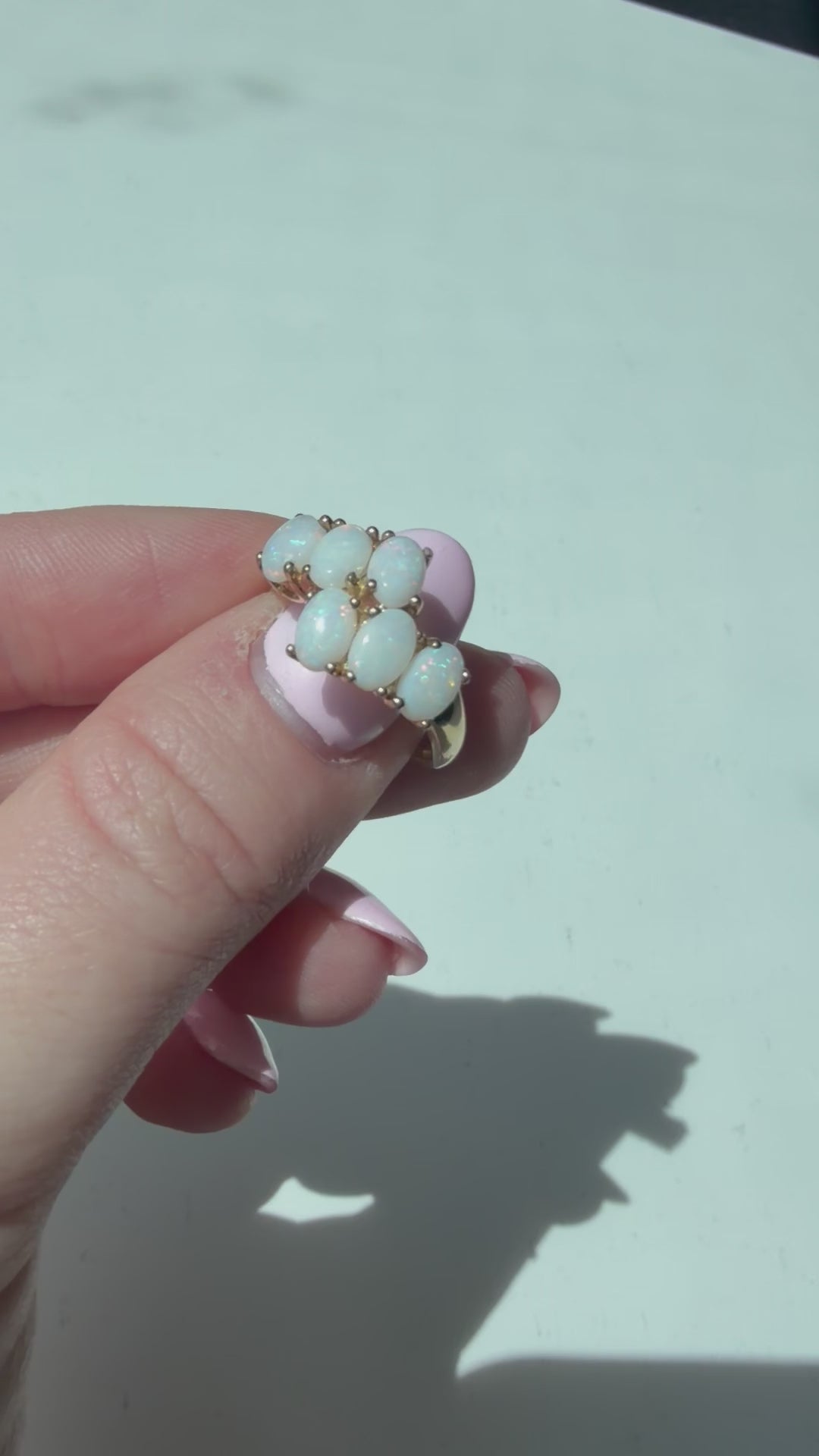 9ct Six Stone Opal Ring