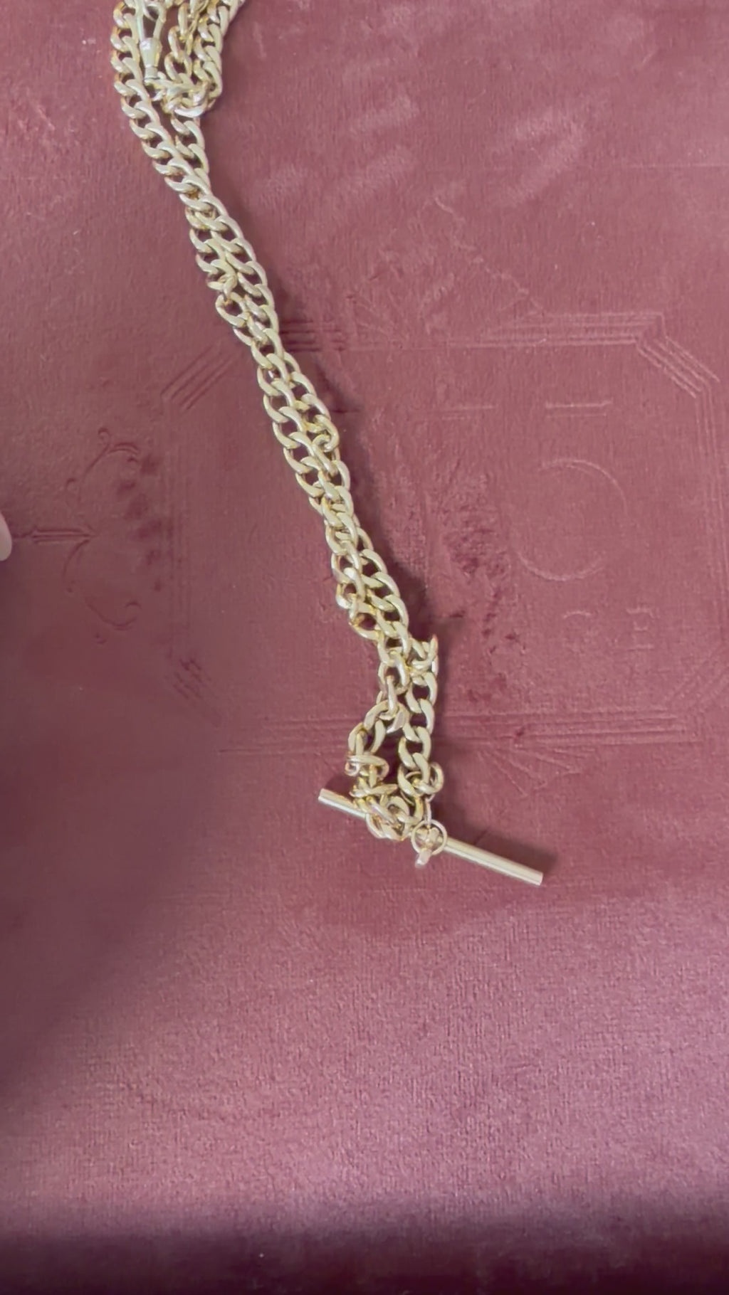 9ct Yellow Gold Albert Style Chain Necklace 18 inches