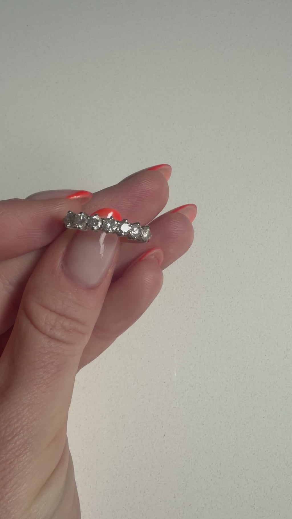18ct Yellow Gold 1 Carat Diamond Half Eternity Ring
